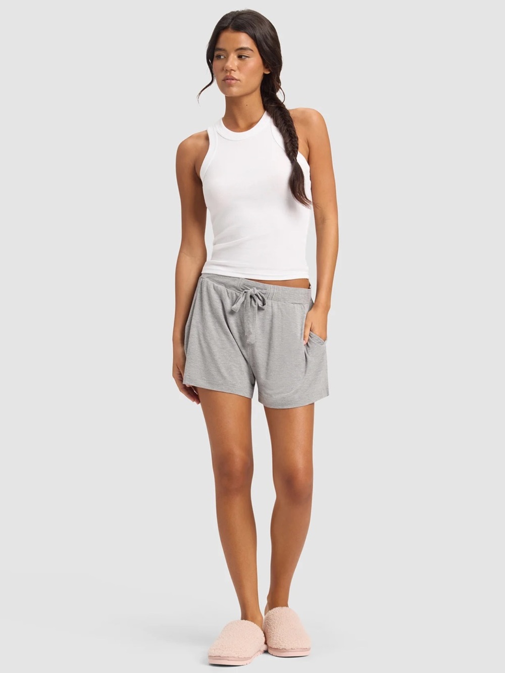 Cozy Earth Women's Bamboo Stretch-Knit Shorts
- Gray